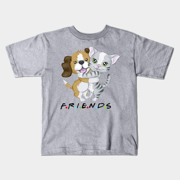 friends Kids T-Shirt by katalinaziz